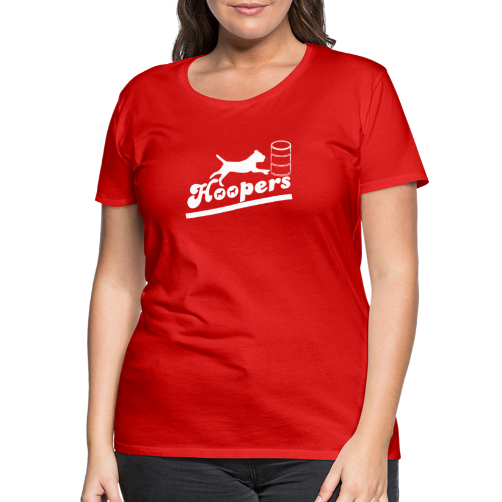 Women’s Premium T-Shirt - Hoopers mit Border Terrier - Rot