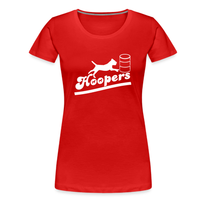Women’s Premium T-Shirt - Hoopers mit Border Terrier - Rot