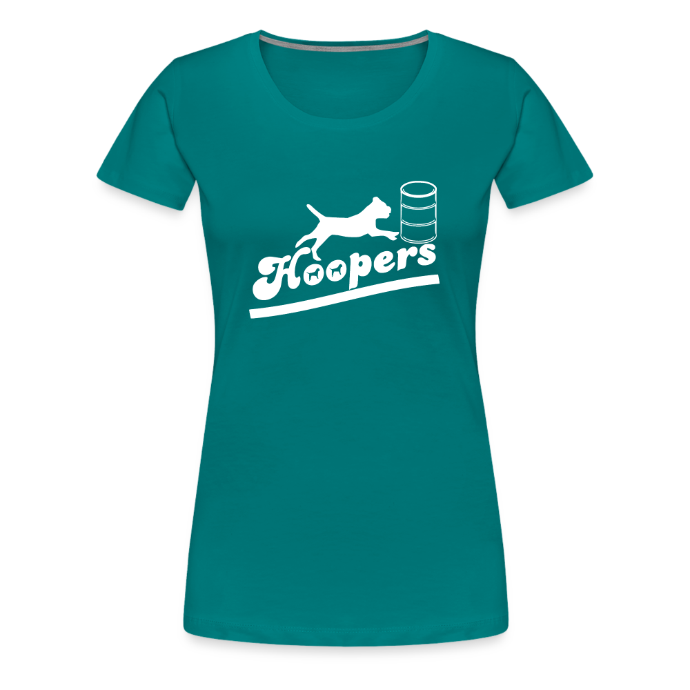 Women’s Premium T-Shirt - Hoopers mit Border Terrier - Divablau