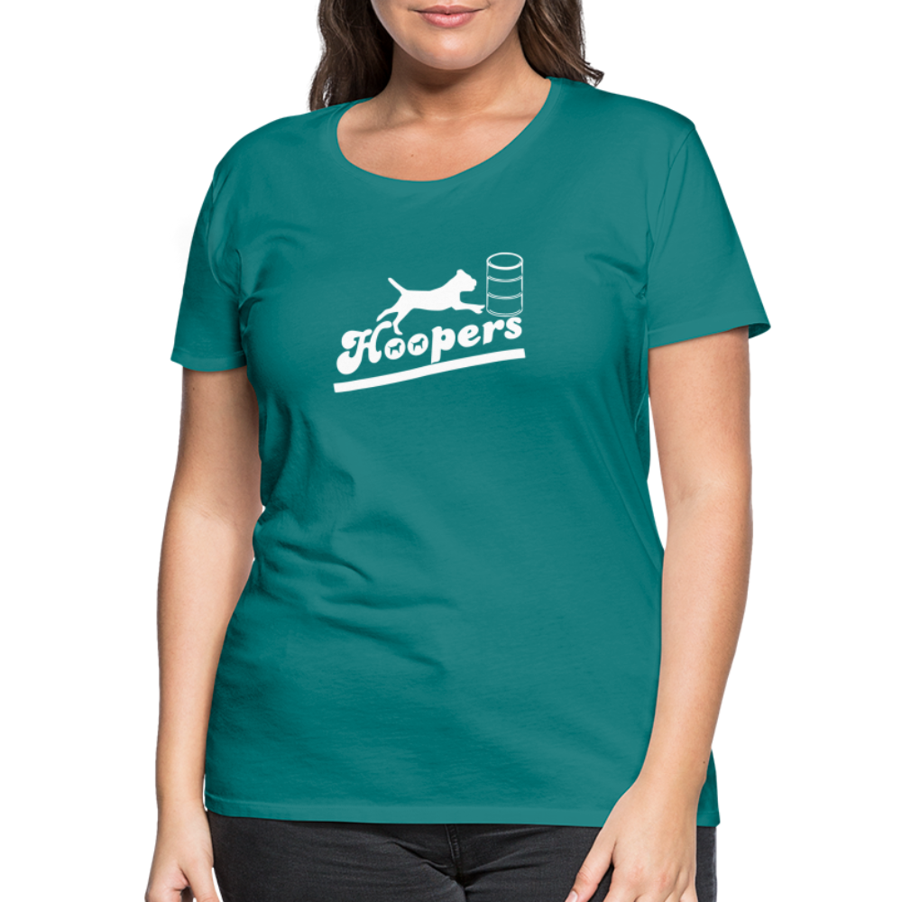 Women’s Premium T-Shirt - Hoopers mit Border Terrier - Divablau