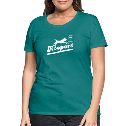 Women’s Premium T-Shirt - Hoopers mit Border Terrier - Divablau