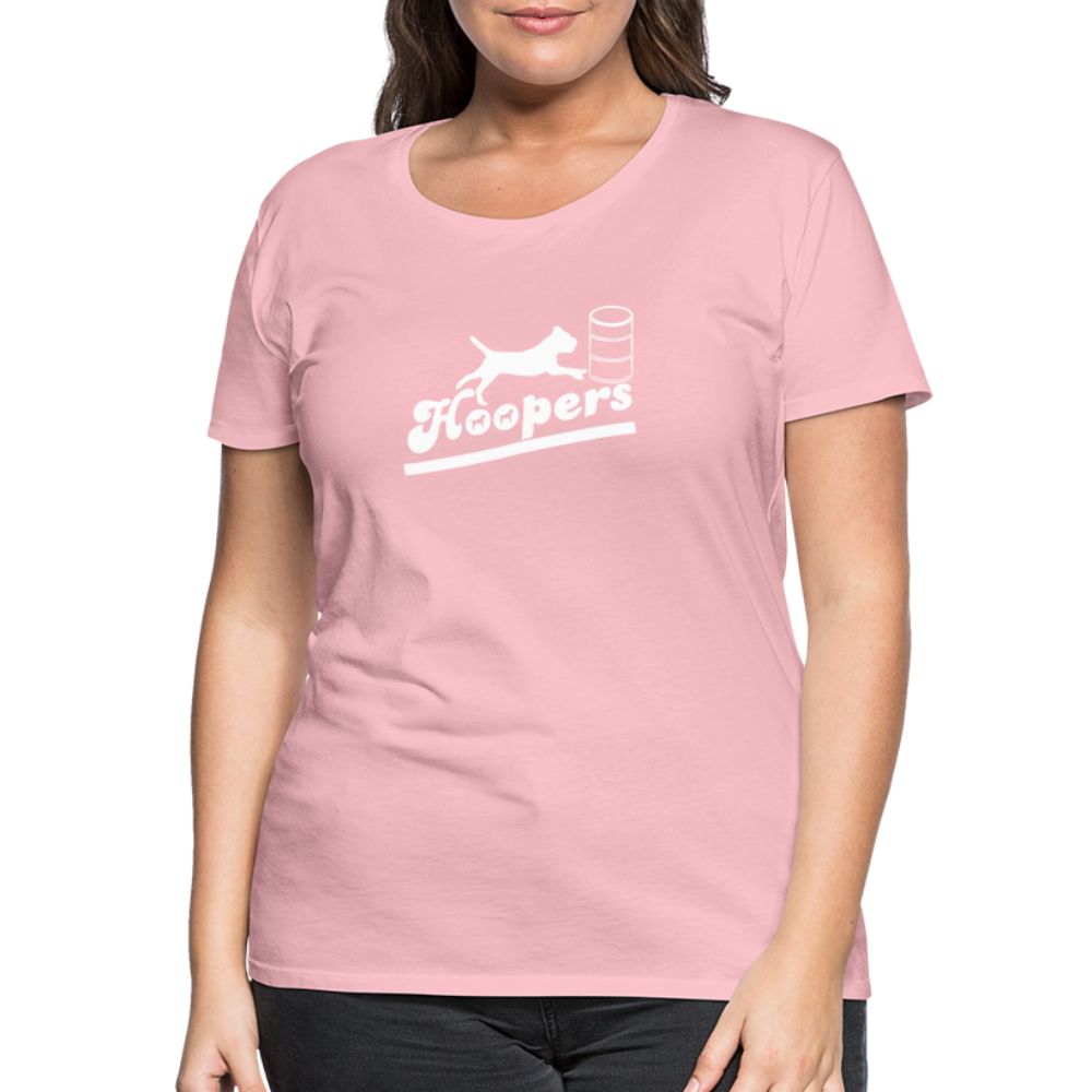 Women’s Premium T-Shirt - Hoopers mit Border Terrier - Hellrosa