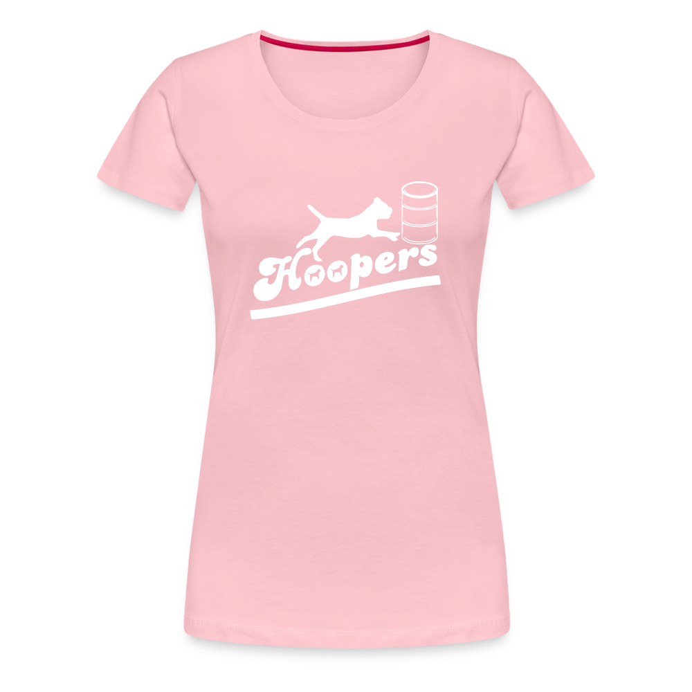 Women’s Premium T-Shirt - Hoopers mit Border Terrier - Hellrosa