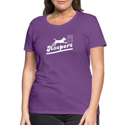 Women’s Premium T-Shirt - Hoopers mit Border Terrier - Lila