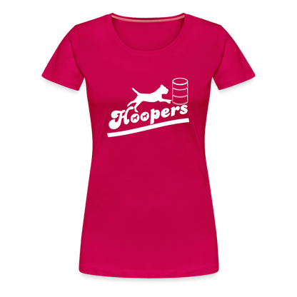 Women’s Premium T-Shirt - Hoopers mit Border Terrier - dunkles Pink