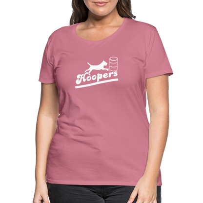 Women’s Premium T-Shirt - Hoopers mit Border Terrier - Malve