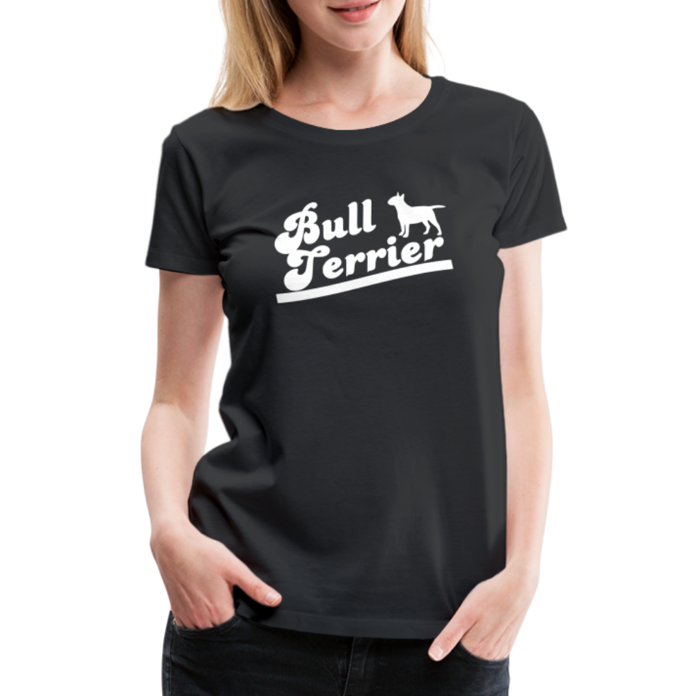 Women’s Premium T-Shirt - Bull Terrier-Schriftzug - Schwarz