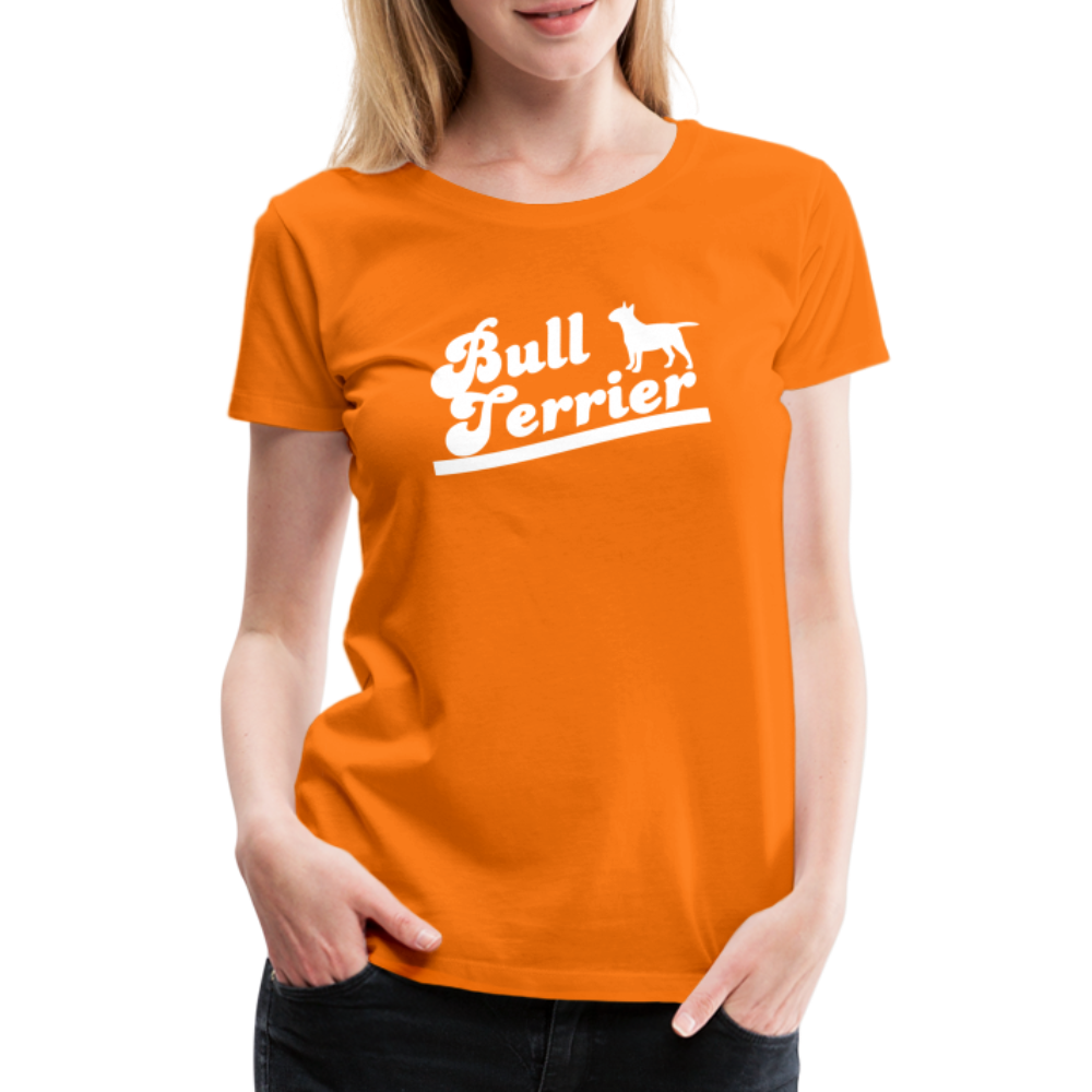 Women’s Premium T-Shirt - Bull Terrier-Schriftzug - Orange