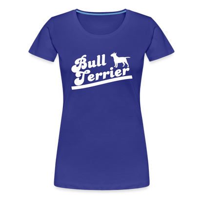 Women’s Premium T-Shirt - Bull Terrier-Schriftzug - Königsblau