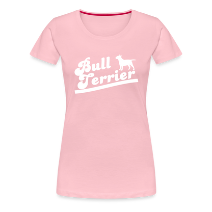 Women’s Premium T-Shirt - Bull Terrier-Schriftzug - Hellrosa