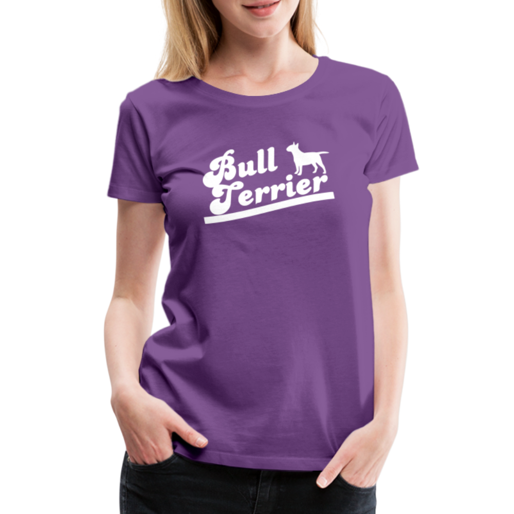 Women’s Premium T-Shirt - Bull Terrier-Schriftzug - Lila