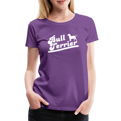 Women’s Premium T-Shirt - Bull Terrier-Schriftzug - Lila