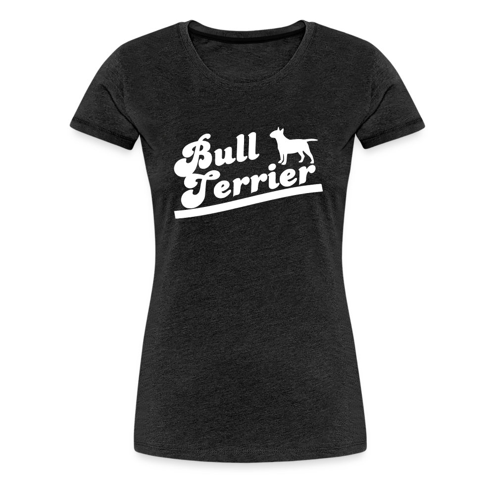 Women’s Premium T-Shirt - Bull Terrier-Schriftzug - Anthrazit