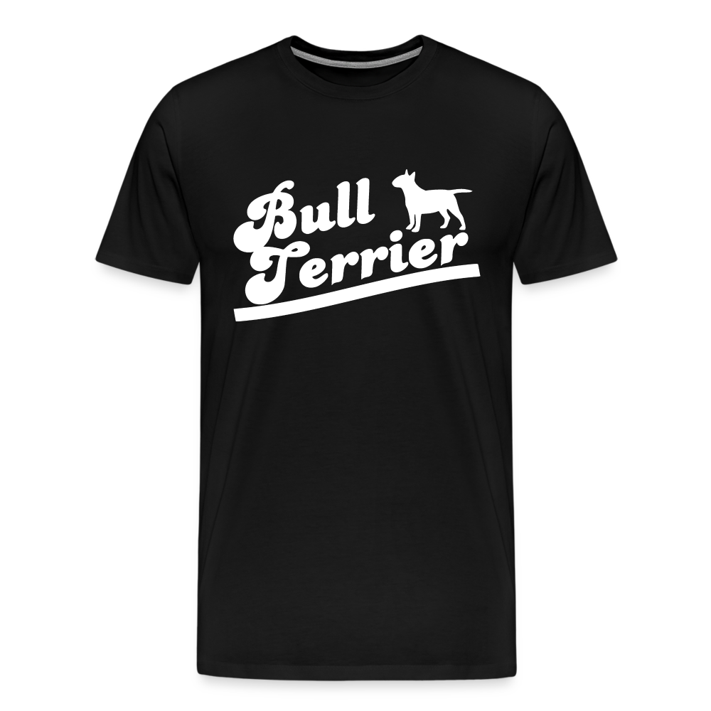 Männer Premium T-Shirt - Bull Terrier-Schriftzug - Schwarz