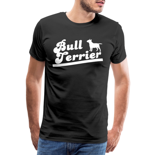 Männer Premium T-Shirt - Bull Terrier-Schriftzug - Schwarz