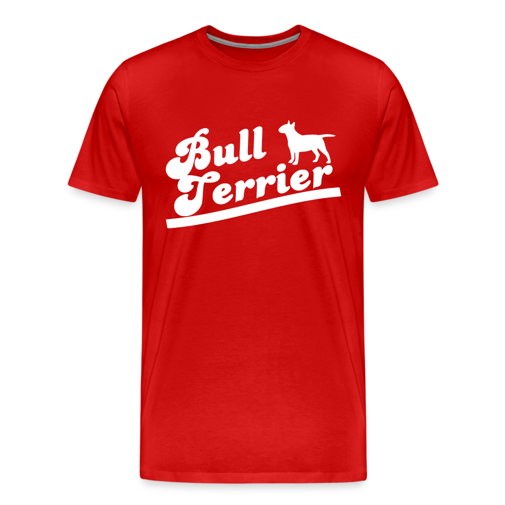 Männer Premium T-Shirt - Bull Terrier-Schriftzug - Rot