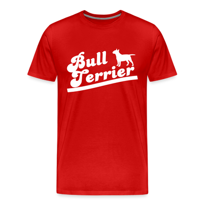 Männer Premium T-Shirt - Bull Terrier-Schriftzug - Rot