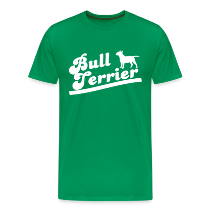 Männer Premium T-Shirt - Bull Terrier-Schriftzug - Kelly Green