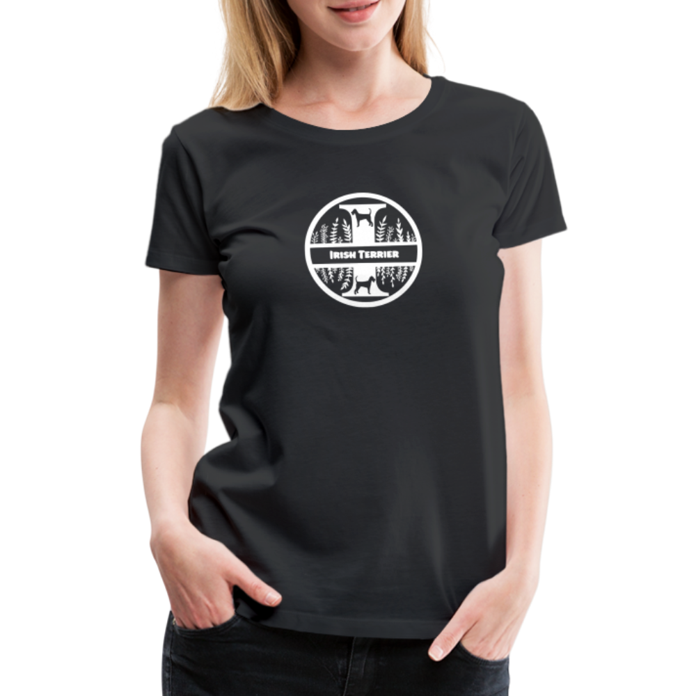 Women’s Premium T-Shirt - Irish Terrier - Monogramm - Schwarz