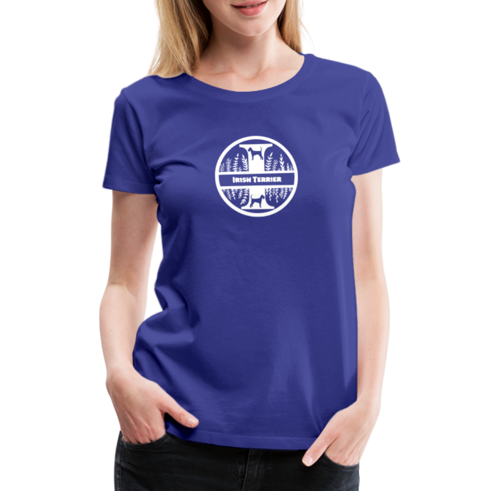 Women’s Premium T-Shirt - Irish Terrier - Monogramm - Königsblau