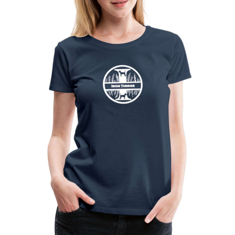 Women’s Premium T-Shirt - Irish Terrier - Monogramm - Navy