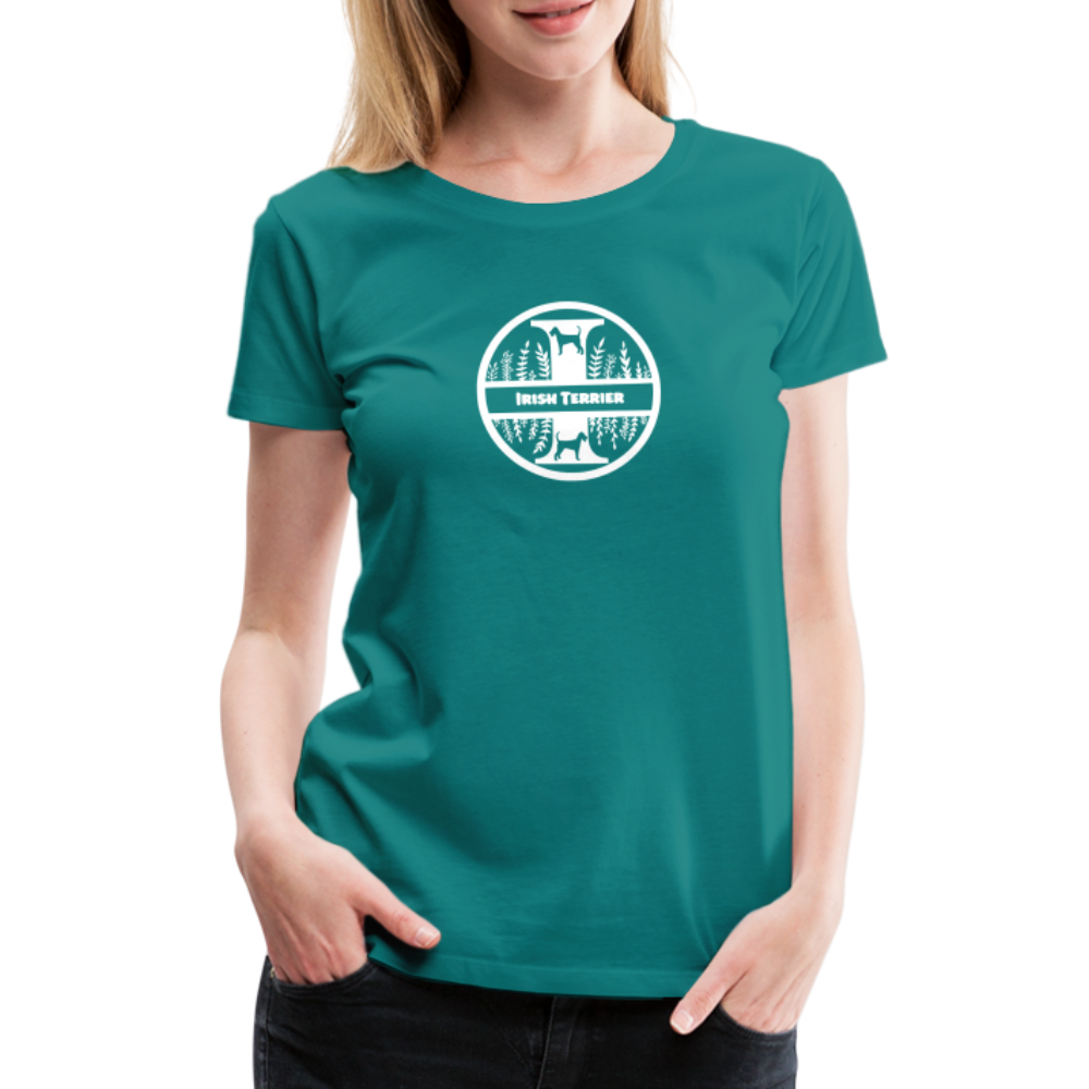 Women’s Premium T-Shirt - Irish Terrier - Monogramm - Divablau