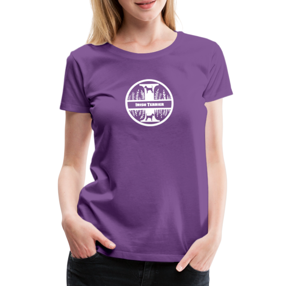 Women’s Premium T-Shirt - Irish Terrier - Monogramm - Lila