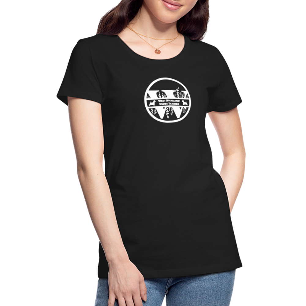 Women’s Premium T-Shirt - West Highland White Terrier - Monogramm - Schwarz