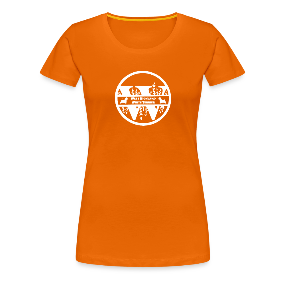 Women’s Premium T-Shirt - West Highland White Terrier - Monogramm - Orange