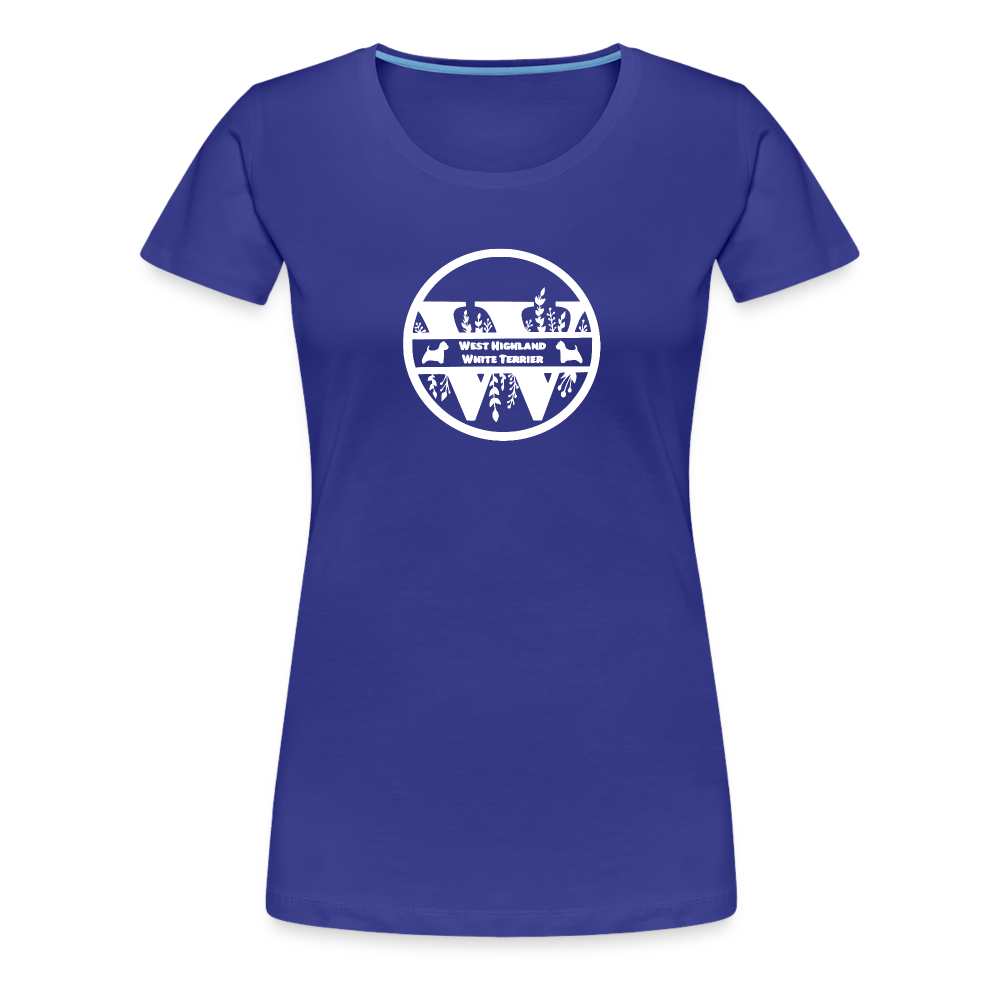 Women’s Premium T-Shirt - West Highland White Terrier - Monogramm - Königsblau