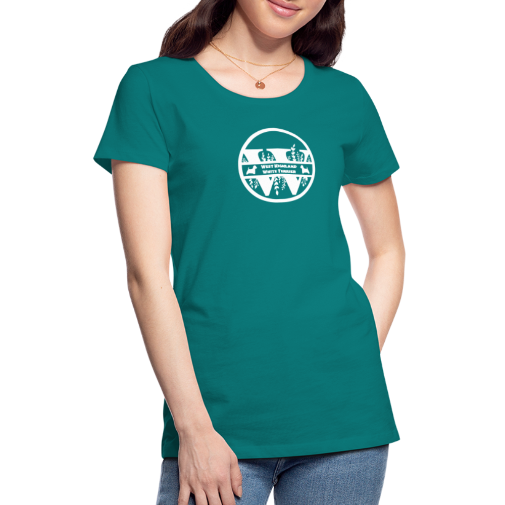 Women’s Premium T-Shirt - West Highland White Terrier - Monogramm - Divablau