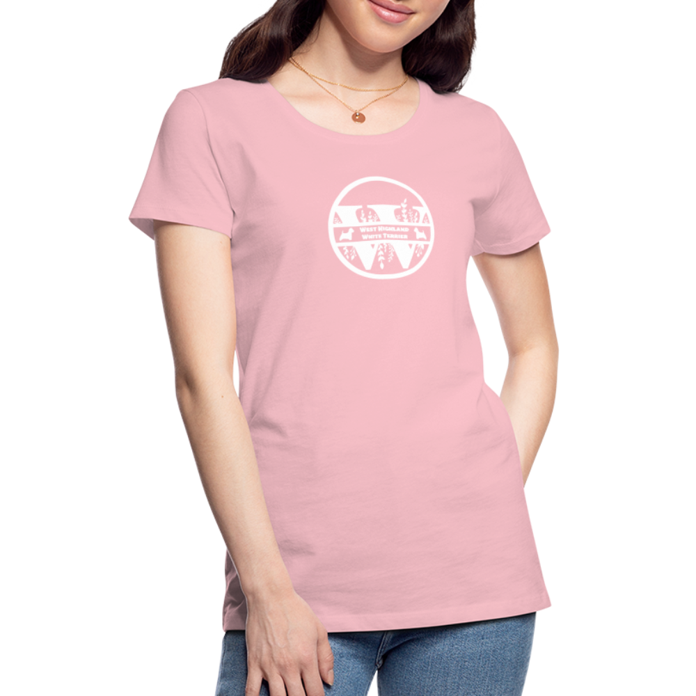 Women’s Premium T-Shirt - West Highland White Terrier - Monogramm - Hellrosa