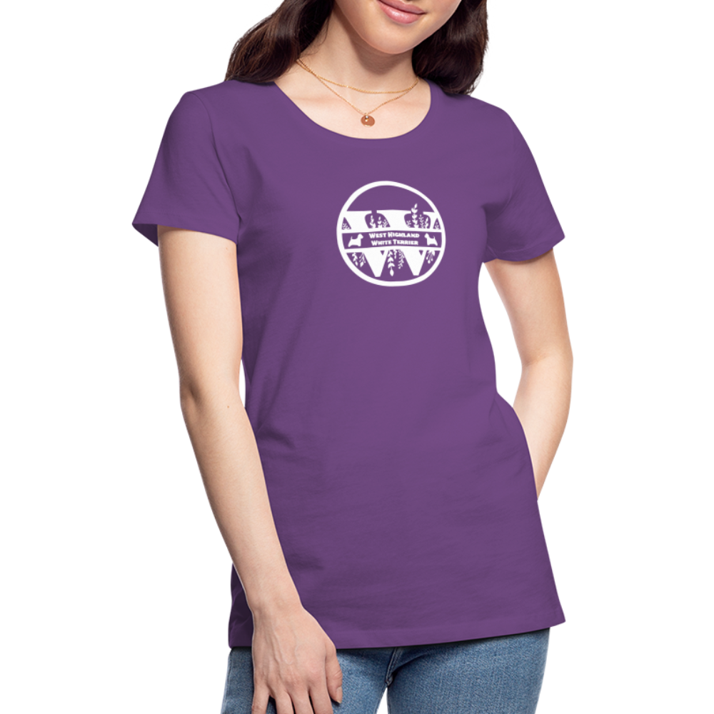 Women’s Premium T-Shirt - West Highland White Terrier - Monogramm - Lila