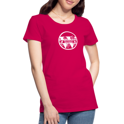 Women’s Premium T-Shirt - West Highland White Terrier - Monogramm - dunkles Pink