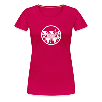 Women’s Premium T-Shirt - West Highland White Terrier - Monogramm - dunkles Pink