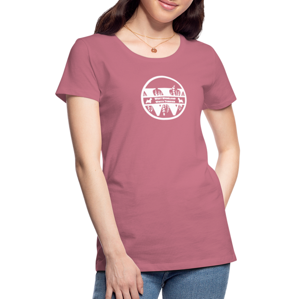Women’s Premium T-Shirt - West Highland White Terrier - Monogramm - Malve