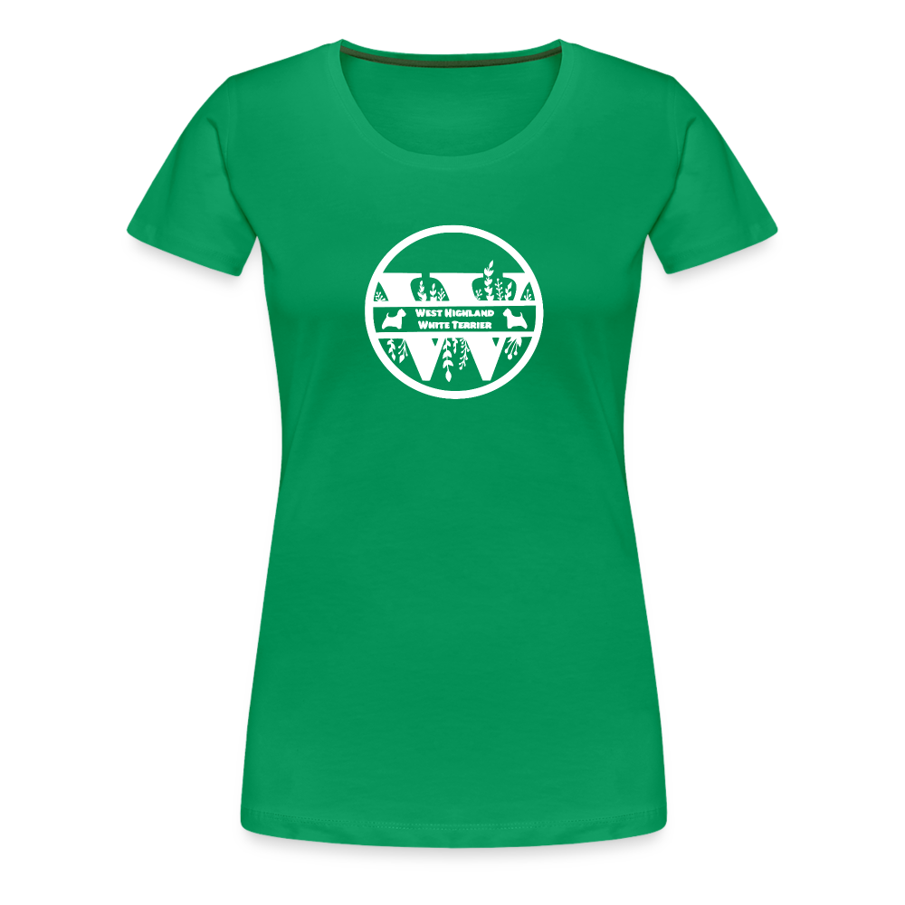 Women’s Premium T-Shirt - West Highland White Terrier - Monogramm - Kelly Green