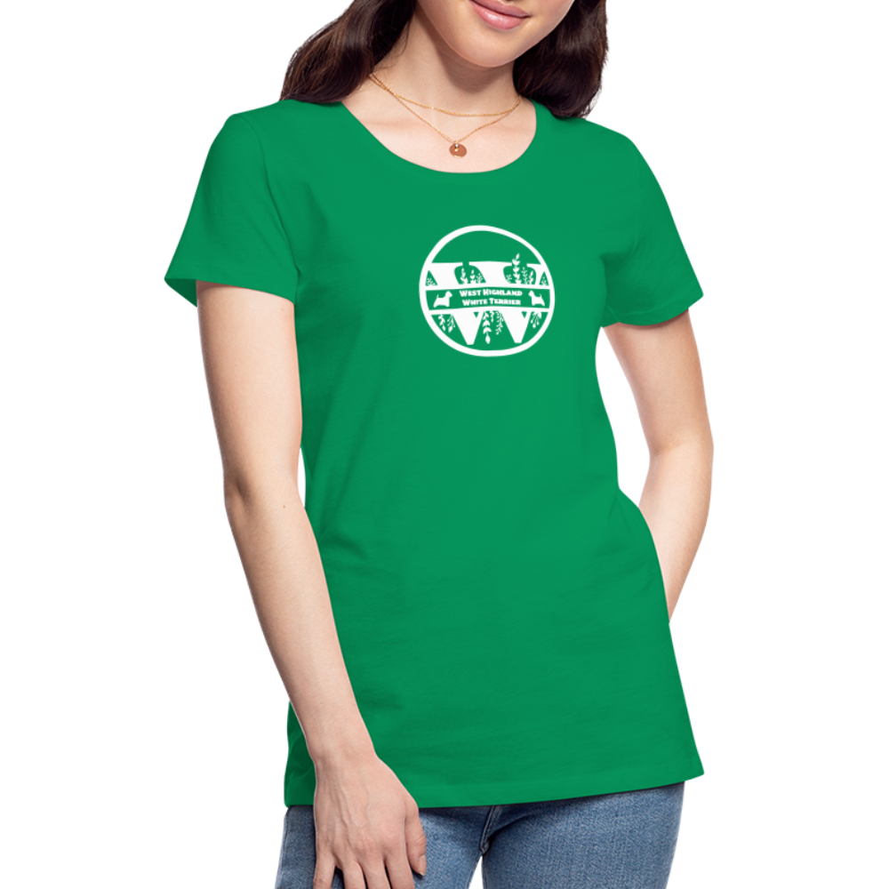 Women’s Premium T-Shirt - West Highland White Terrier - Monogramm - Kelly Green