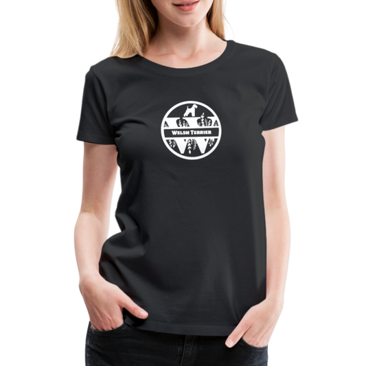 Women’s Premium T-Shirt - Welsh Terrier - Monogramm - Schwarz