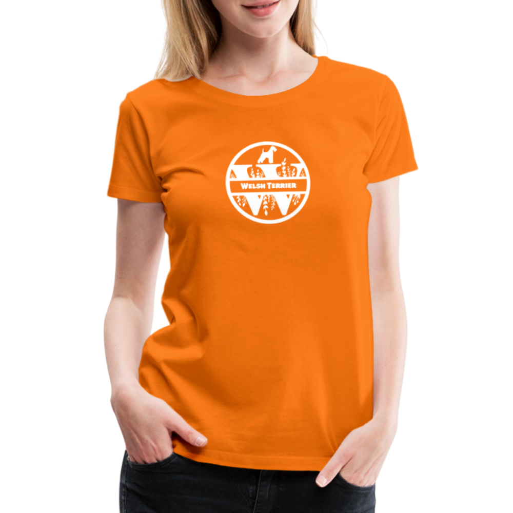 Women’s Premium T-Shirt - Welsh Terrier - Monogramm - Orange