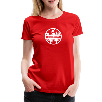 Women’s Premium T-Shirt - Welsh Terrier - Monogramm - Rot