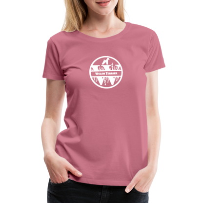 Women’s Premium T-Shirt - Welsh Terrier - Monogramm - Malve