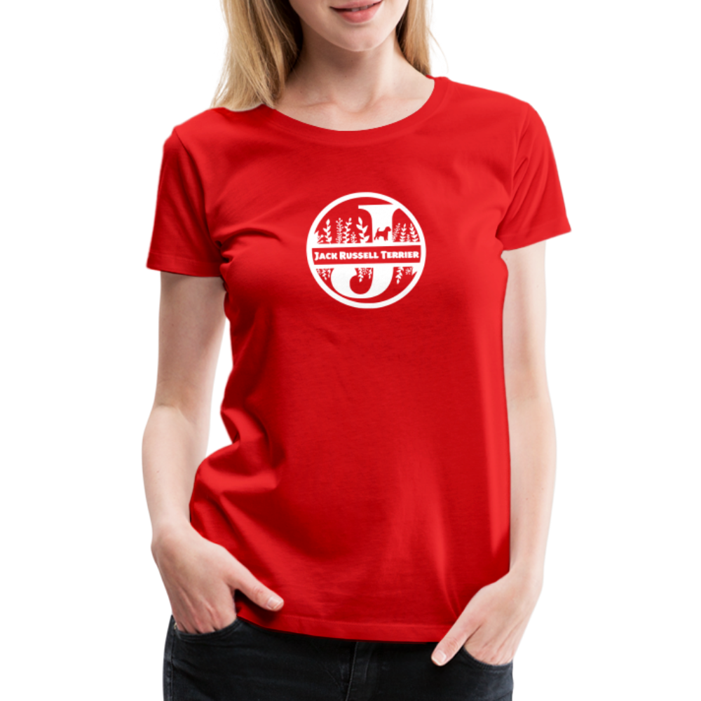 Women’s Premium T-Shirt - Jack Russell Terrier - Monogramm - Rot