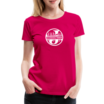 Women’s Premium T-Shirt - Jack Russell Terrier - Monogramm - dunkles Pink