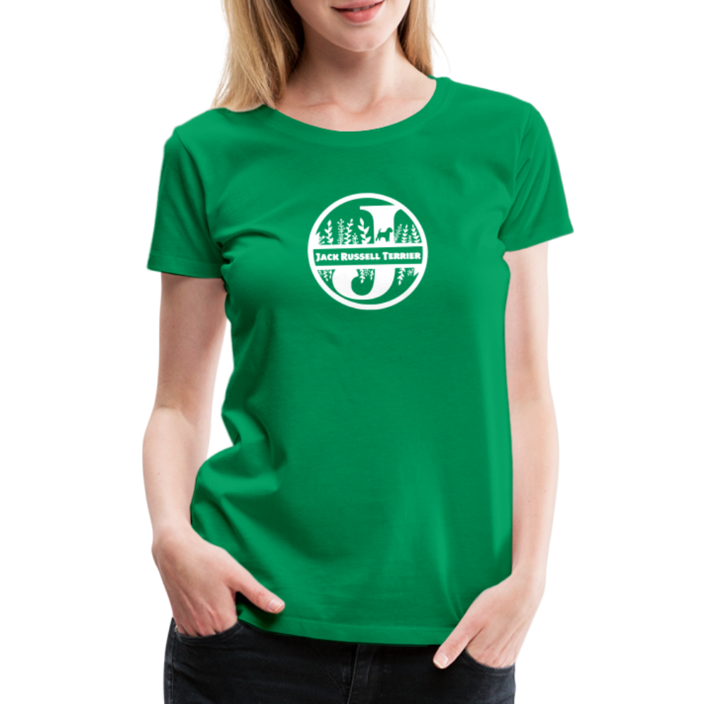 Women’s Premium T-Shirt - Jack Russell Terrier - Monogramm - Kelly Green