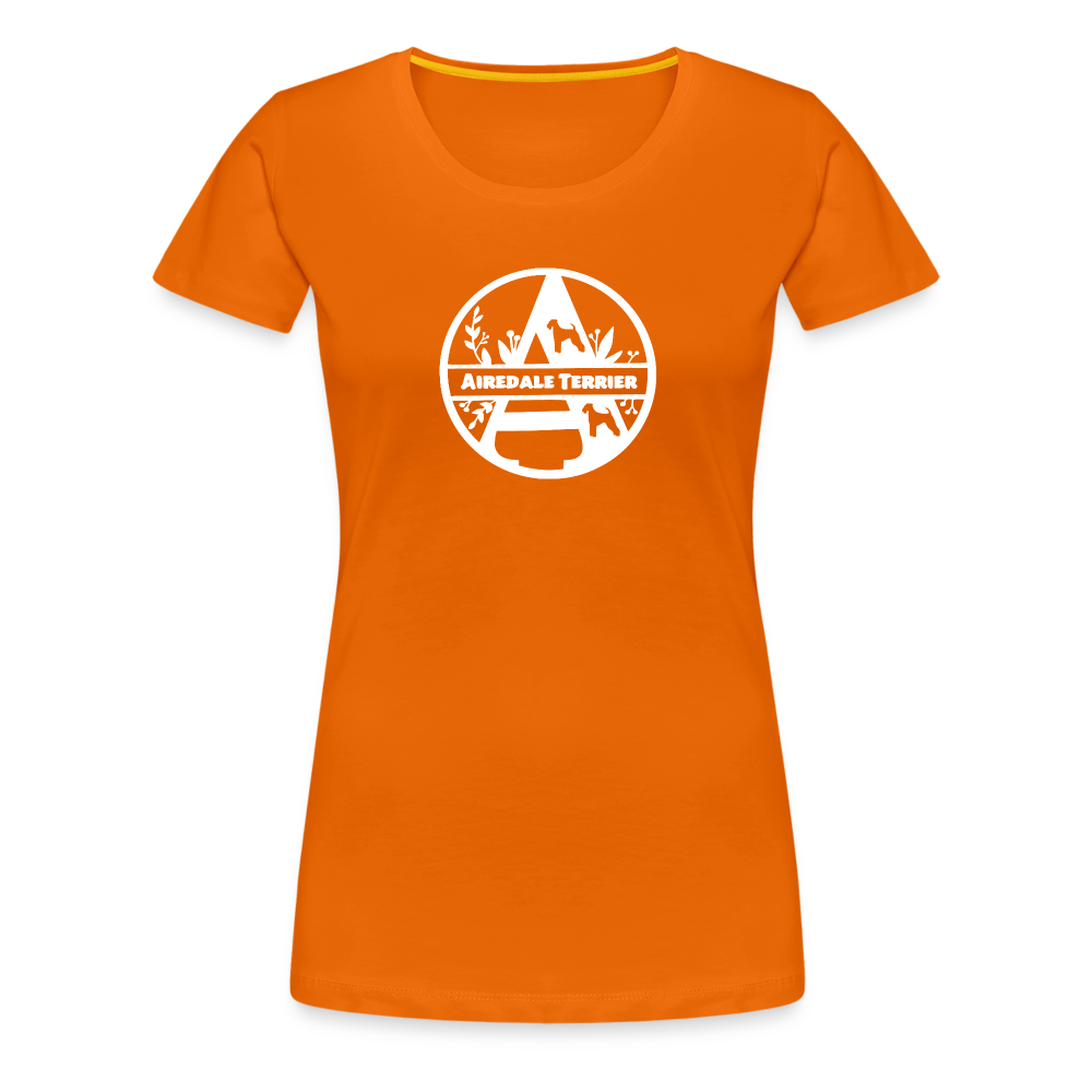 Women’s Premium T-Shirt - Airedale Terrier - Monogramm - Orange