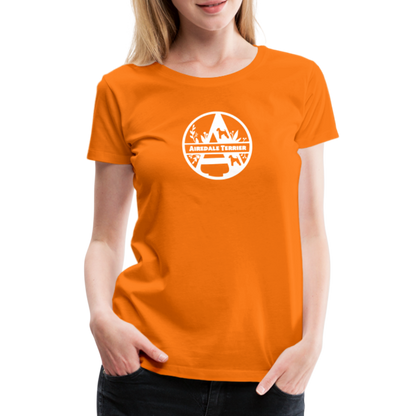 Women’s Premium T-Shirt - Airedale Terrier - Monogramm - Orange