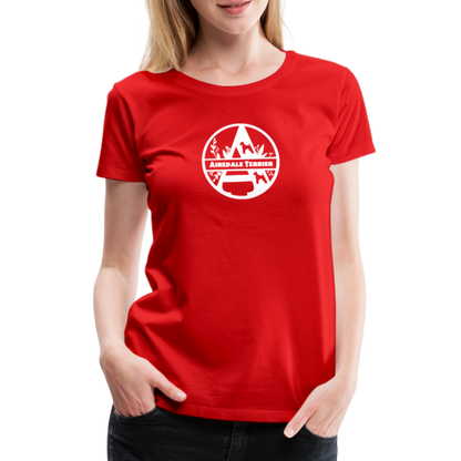 Women’s Premium T-Shirt - Airedale Terrier - Monogramm - Rot