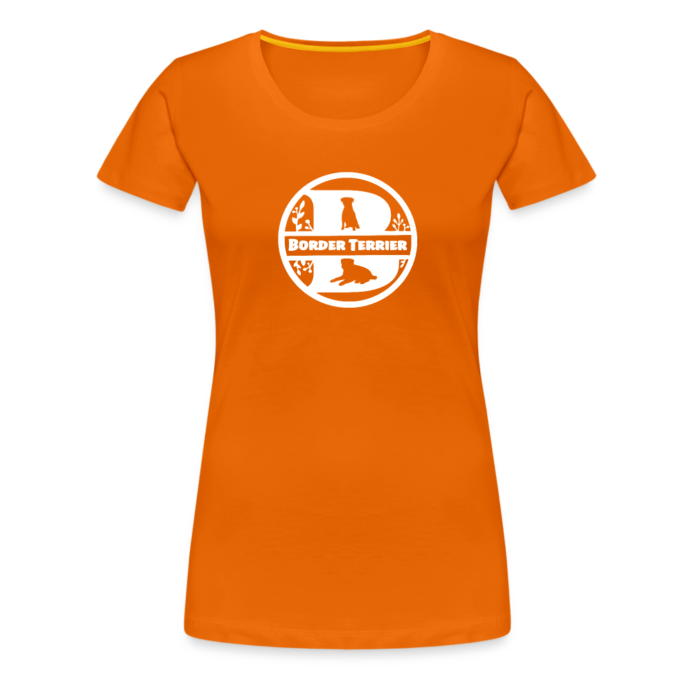 Women’s Premium T-Shirt - Border Terrier - Monogramm - Orange