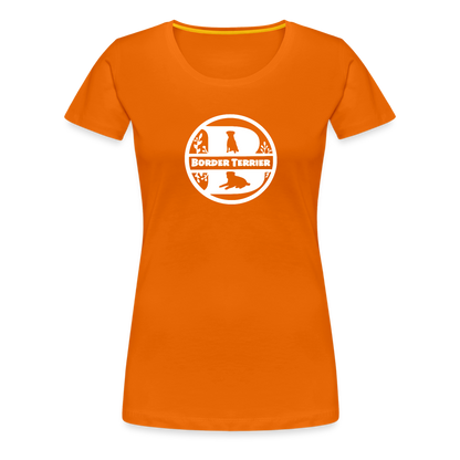 Women’s Premium T-Shirt - Border Terrier - Monogramm - Orange